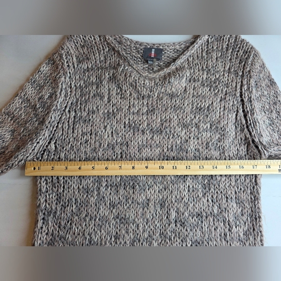 I Jeans By Buffalo M Sweater Gray Lavender Chunk Knit Elbow Patch 2800-BC - Picture 7 of 7